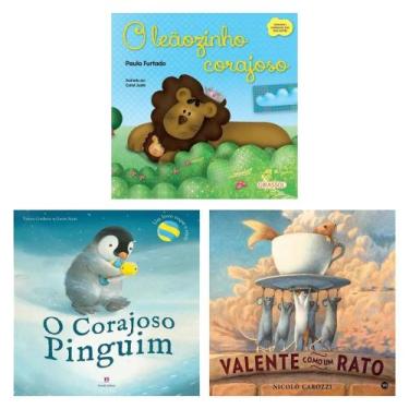 Imagem de Kit de livros aprendendo a ser valente: o leãozinho corajoso + o coraj