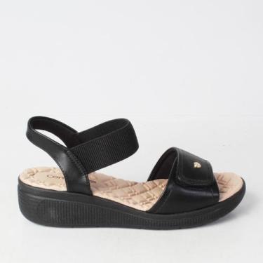 Imagem de Sandália Comfortflex Anabela 2486403 Preto, Preto, 2, 38
