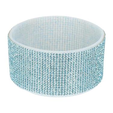 Imagem de PATIKIL Bota de silicone com glitter, bota protetora de garrafa de água de diamante, acessórios antiderrapantes para copo Stanley Tumbler 567-1,134 g com fundo de 7,4 a 7,6 cm, azul