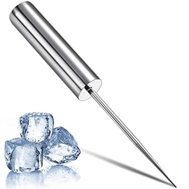Imagem de Picareta de gelo de aço inoxidável para remoção de cinzel, ferramenta de gelo triturado para bares de cozinha, piqueniques de barman, acampamento e restaurante (20 cm)