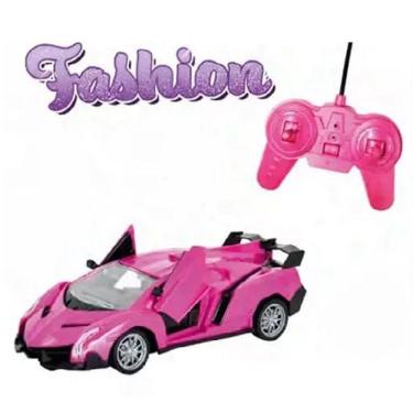 Imagem de Carro de Controle Remoto Sem Fio Fashion Rosa DM Toys