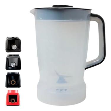 Imagem de Copo Liquidificador Compatível Mallory Taurus Touch 1000 Dark Force 1.5L Translucido C/Faca e Tampa