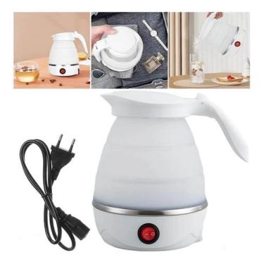 Imagem de Chaleira Jarra Dobrável Elétrica Portátil Silicone 600ml Viagem - ZEM