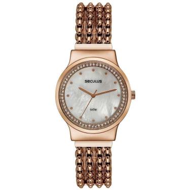 Imagem de Relógio Feminino Seculus Madrepérola Cristais 23720LPSVRB2-Feminino
