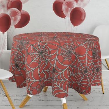 Imagem de 1 Toalha Mesa Festa Estampado TNT Spider Teia Aranha Redonda