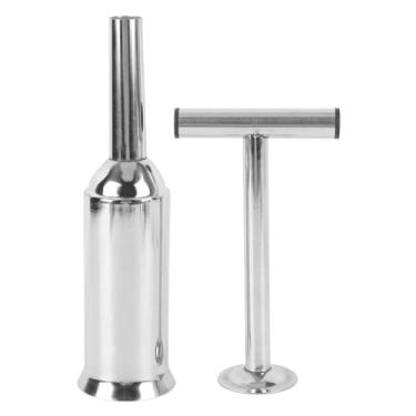 Imagem de AUNMAS 304 Ferramenta Manual de Enchimento Manual de Lingüiça de Salsicha de Aço Inoxidável para Uso Doméstico e Comercial, Fácil de Limpar Com Design Removível (Tamanho grande (24x18.5cm /
