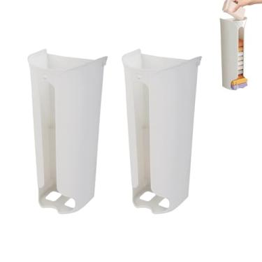 Imagem de 2 peças de caixa de armazenamento de meias montadas na parede, organizador de armazenamento de meias, caixa de armazenamento de roupas íntimas de grande capacidade para guardar calcinhas e gravatas