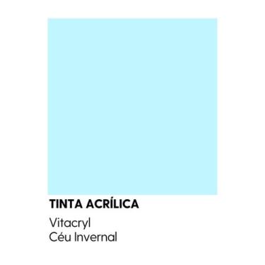 Imagem de Tinta Emborrachada Acetinada Azuis - Vitacryl, Céu Invernal, 3,6 lts