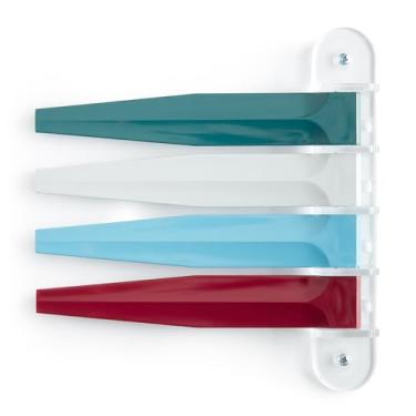 Imagem de Sinais de sala de exames - Kull Industries - Bandeiras médicas de porta para hospitais, consultórios médicos, clínicas (cores de designer, sistema de 4 bandeiras, 18 cm)