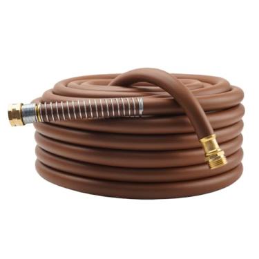 Imagem de Guitrees Mangueira de jardim 1,5 m x 1,5 cm, mangueira de borracha resistente, mangueira de água com trança de cinco camadas, acessórios macho para fêmea, explosão de 1000 psi, funcionamento de 300