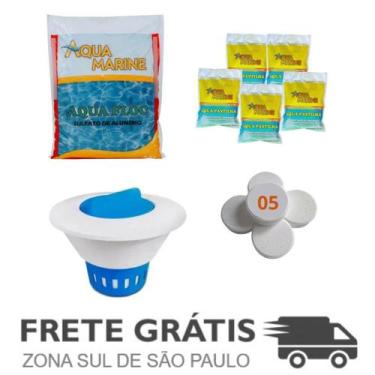Imagem de Kit Sulfato de Alumínio, + Clorador, 5 Pastilhas Aqua Marine