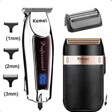 Imagem de KIT Cuidado Masculino (KEMEI 2024 + 9164) bivolt e portátil - FAZA