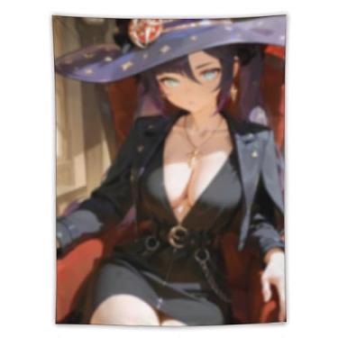 Imagem de LIEGBMEU Sexy Bikini Hot Anime Girl Tapeçaria 152.4 cm x 203.2 cm Interior Exterior Wall Quilt Art Decoração de Tapeçaria Caprichosa, AF037