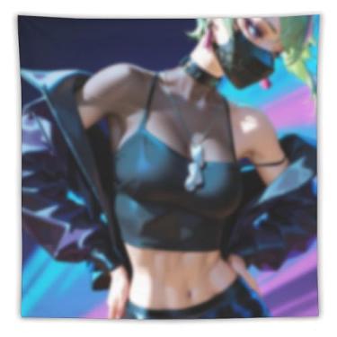 Imagem de LIEGBMEU Tapeçaria de biquíni sexy anime menina 152.4 cm x 152.4 cm interior exterior parede colcha arte decoração de tapeçaria caprichosa, AF126