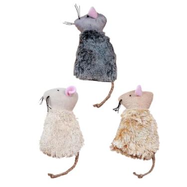 Imagem de VOSAREA 3 peças de brinquedos para gatos de estimação, brinquedo simulado de rato, gatinho, gato, ferramenta interativa para pular, perseguir, caçar