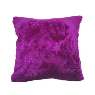 Imagem de Almofada De Pelo Pelúcia Pelo Curto Luxo Roxo