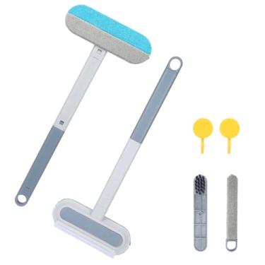 Imagem de 2pc Ferramenta de Remoção de Pelos Animais Estimação, 4 em 1 Multifuncional Reutilizável Lavável Escova Limpeza Pelos Cães Gatos Vassoura para Carpetes Sofás Móveis Janelas Azulejos