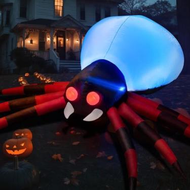 Imagem de Decorações exteriores infláveis de Halloween Giant Spider 8 pés - Bswa