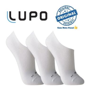 Imagem de Kit 12 Pares De Meias Lupo Sport Invisível, Kit branco, G (41-44)