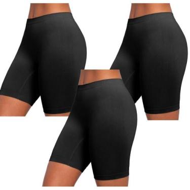 Imagem de Kit 3 Calcinha Short Lupo Sem Costura Segunda Pele Modelador Microfibr