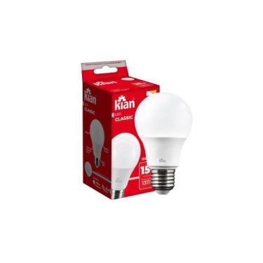 Imagem de Kit 5 Lâmpada Led 15w Bulbo A60  Bivolt Luz Neutra 4000k Kian