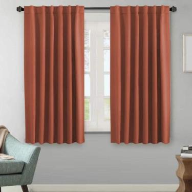 Imagem de Cortinas Blackout H.VERSAILTEX com isolamento térmico laranja 52x63