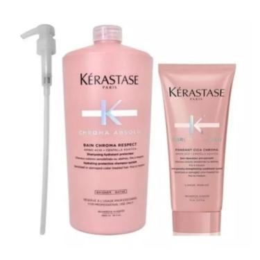 Imagem de Kit Kérastase Chroma Absolu - Shampoo 1l + Fondant 200ml