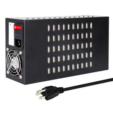 Imagem de Estação de carregamento USB RUANSZZ 50 portas 200W (40A) de carga rápi