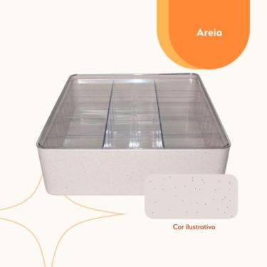 Imagem de Caixa Organizadora 6,3L C/ Divisórias Ajustáveis E Tampa Transparente 