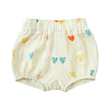 Imagem de Shorts De Verão Para Bebês Em Algodão E Linho Respirável Com Estampa D