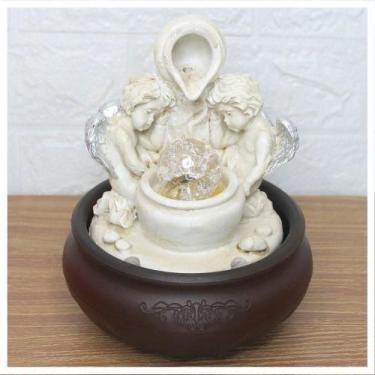 Imagem de Fonte De água Decorativa Cascata Anjos Luz De Led Bivolt - Gici Decor