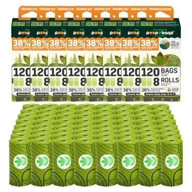 Imagem de The Original Poop Bags® Sacos de cocô de cachorro com certificação USDA 38% à base de plantas e 62% PE Sacos de cocô perfumados de laranja para cães à prova de vazamento, sacos de lixo fortes para