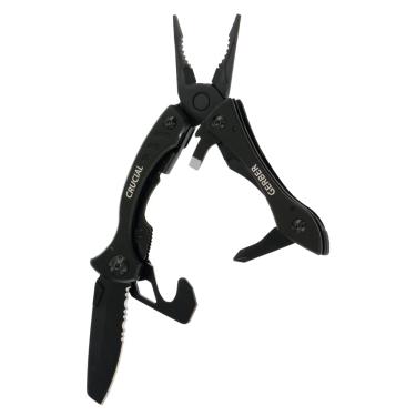 Imagem de Gerber Gear Multiferramentas Gerber Crucial – Preto Com Clipe De Bolso E Cortador De Alça [31-001518]