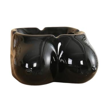 Imagem de Cinzeiro engraçado para seios sexy feminino, cinzeiro de cerâmica para ambientes internos e externos, cinzeiros legais de arte corporal para decoração de escritório em casa, pátio, cinzeiro vintage