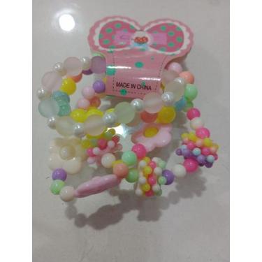 Imagem de Kit de pulseiras miçangas infantil de bolinhas  - Marilene
