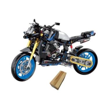 Imagem de Blocos De Montar De Motocicleta Harley Brinquedo De Corrida Para Crian