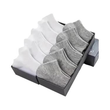 Imagem de 10 Pares de Meias de Barco Masculinas - Respiráveis, Absorventes de Su