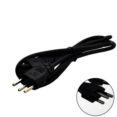 Imagem de Cabo De Força Tripolar 1,5 Metros, Para Fonte De Notebook