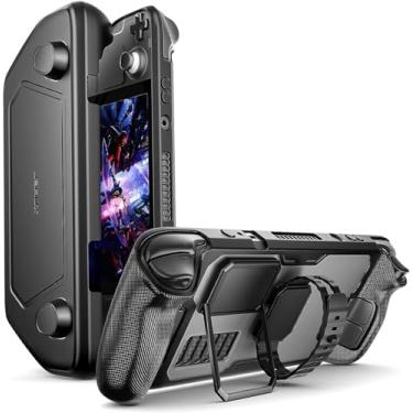 Imagem de JSAUX PC0104 ModCase compatível com Steam Deck, capa prote??o abrangente para Steam Deck inclui capa frontal removível, capa protetora do corpo, suporte de metal e al?a - conjunto básico