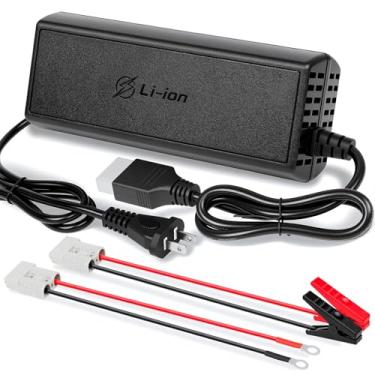 Imagem de Carregador de bateria LiFePO4 20A 12V, carregador de bateria de lítio de 14,6 V com terminais M8 e clipes jacaré, carregamento rápido, proteção contra sobrecorrente e sobretensão para baterias de