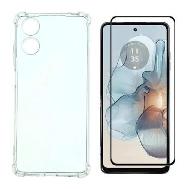 Imagem de Capa Capinha Anti Impacto e Pelicula de Vidro 3d Para Moto G04 G04s - 