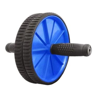 Imagem de 3X Aparelho Para Abdominal Roda Exercicios Personal Cor Azul