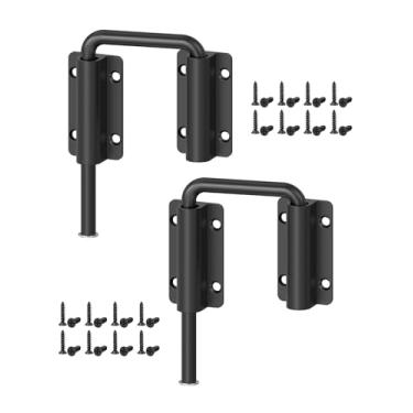Imagem de Anobeyi Trava de porta deslizante multiângulo, trava de porta de liga de alumínio 90/180 graus para porta de celeiro simples/dupla, janela, armário, cerca, pátio, galpão - trava de segurança em U