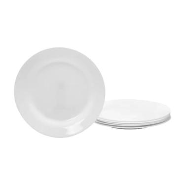 Imagem de Jogo 6 Pratos Rasos Redondo Opaline Vidro Branco 26 cm