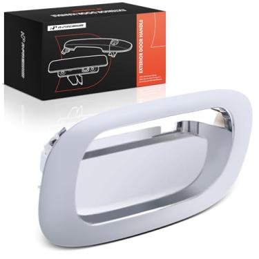 Imagem de A-Premium Moldura da maçaneta da porta traseira compatível com Dodge Dakota 1997-2010 e Mitsubishi Raider 2006-2009, prata