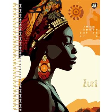 Imagem de Caderno Universitário Animativa, 1 matéria, Capa dura - Hot Stamping, 80 folhas, Zuri, Pacote com 4