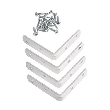 Imagem de Bemfixa 6404 Cantoneira com Parafuso, Branco, 60 mm, 4 unidades
