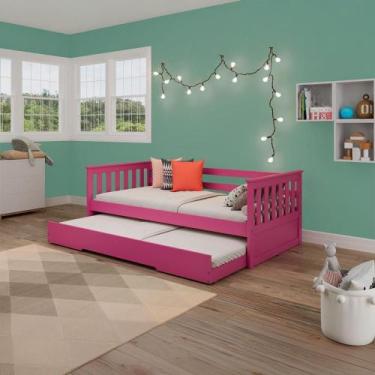 Imagem de Bicama Mission em Madeira Maciça/MDF Rosa - Arbol Movelaria