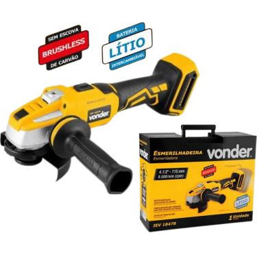 Imagem de Esmerilhadeira 4.1/2" sem bateria Brushless IEV 1847B VONDER