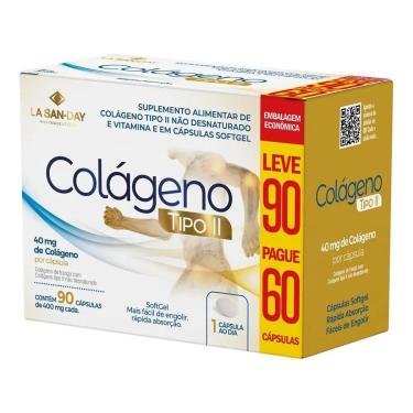 Imagem de Suplemento Colágeno Tipo 2 90 Cápsulas La SanDay-Unissex